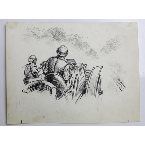 518 - George Lane. Caricature of James Anderson, the inventor of the Anderson Special hill climber, 'Briti... 