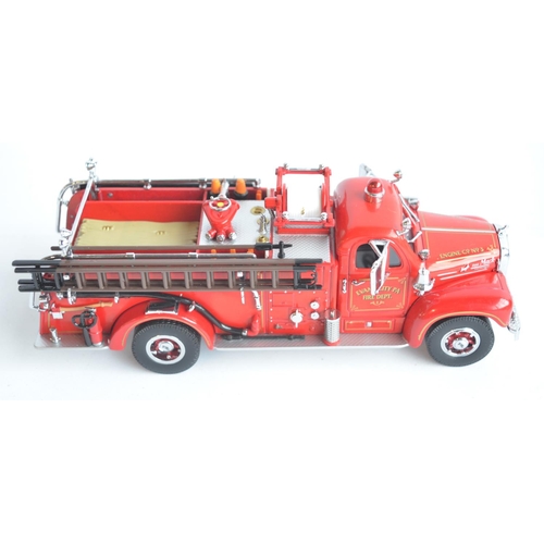 118 - Four boxed Matchbox Models Of Yesteryear diecast Fire Engine Series models, all large engines/sets t... 