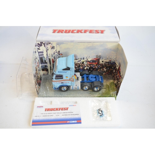 129 - Nine Corgi 1/50 scale diecast limited edition Truckfest model cab units to include 3 blister pack bo... 