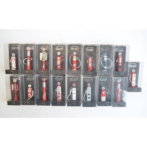 131 - Seventeen Vitesse City 1/43 scale diecast petrol pump models to include Texaco, Esso, Mobilgas Stand... 