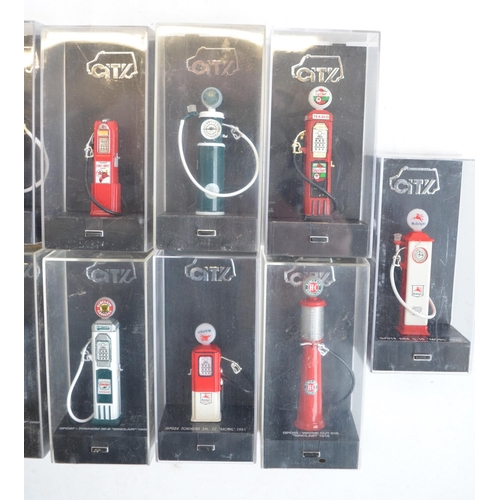 131 - Seventeen Vitesse City 1/43 scale diecast petrol pump models to include Texaco, Esso, Mobilgas Stand... 