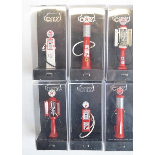 131 - Seventeen Vitesse City 1/43 scale diecast petrol pump models to include Texaco, Esso, Mobilgas Stand... 