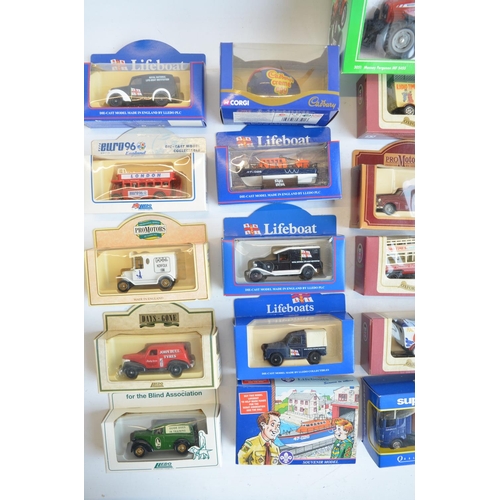 132 - Mixed lot of mostly diecast vehicle models to include Lledo, Corgi, Siku and Burago. Also included a... 