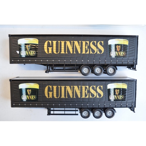 133 - Corgi 1/50 scale Guinness Collection 55801 Kenworth T925 With Semi Box Trailer, 76403 Scania Curtain... 