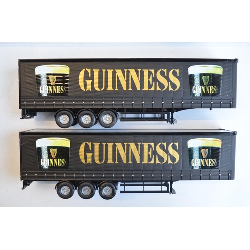 133 - Corgi 1/50 scale Guinness Collection 55801 Kenworth T925 With Semi Box Trailer, 76403 Scania Curtain... 