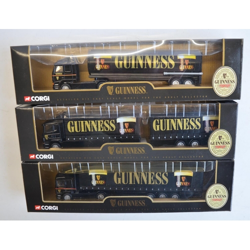 134 - Collection of diecast Corgi Guinness themed model vehicles and vehicle sets to include 2 vehicle lim... 