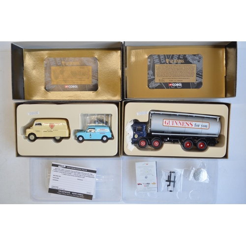 135 - Eleven boxed limited edition 1/50 and 1/43 scale diecast Guinness themed vehicle models from Corgi t... 