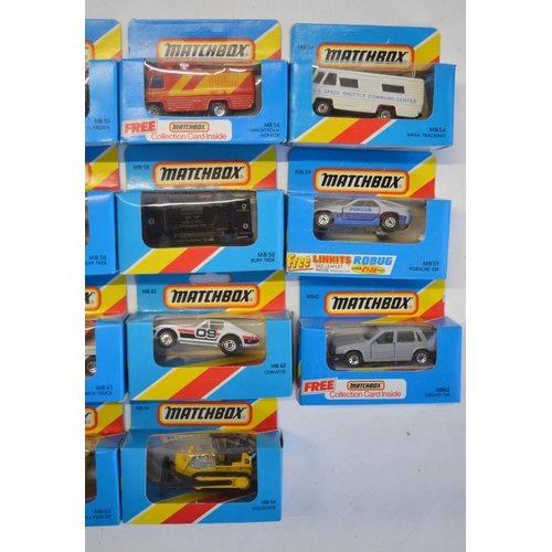 141 - Twenty five boxed early 1980s Matchbox diecast models to include in the MB51 to MB64 ranges, full an... 