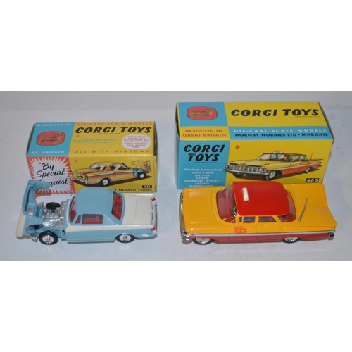 144 - Ten boxed as new modern Corgi reproductions of classic Corgi Toys diecast models to include 330 Pors... 