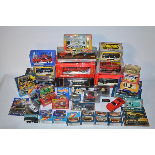 145 - Extensive collection of mostly Porsche related diecast model vehicles, various scales and manufactur... 