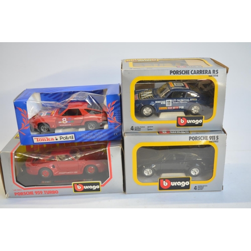 145 - Extensive collection of mostly Porsche related diecast model vehicles, various scales and manufactur... 