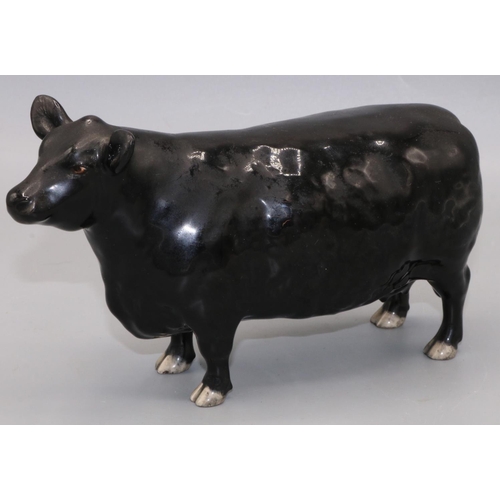 133 - Beswick Aberdeen Angus black bull, No. 1562