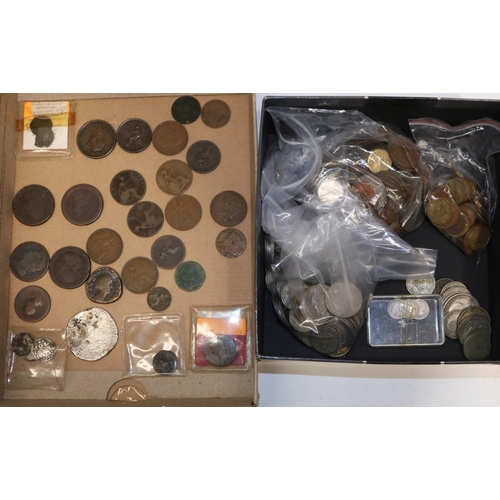 299 - Collection of coins, incl. three Netherlands Akerendam shipwreck 1700s silver coins, Spanish Netherl... 