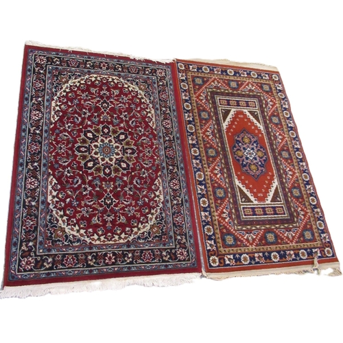 617 - Two Persian pattern rugs, 147cm x 98cm max (2)