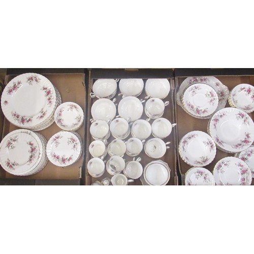 276 - Royal Albert Lavender Rose dinner and tea service, 160pcs approx