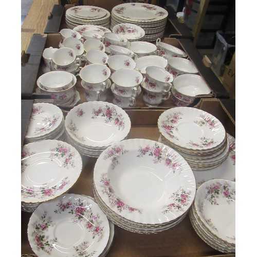 276 - Royal Albert Lavender Rose dinner and tea service, 160pcs approx