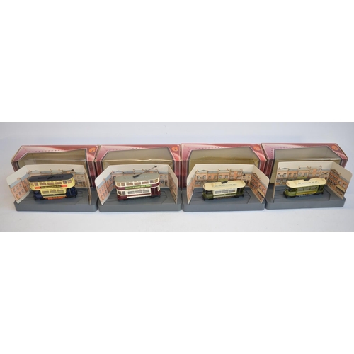 151 - Seventeen 1/76 scale Corgi Tramlines and Original Omnibus Company diecast tram models, all boxed to ... 