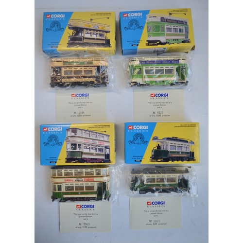 152 - Twenty boxed Corgi diecast 1/76 scale tram models to include British Tram Company and limited editio... 