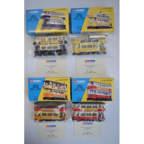 152 - Twenty boxed Corgi diecast 1/76 scale tram models to include British Tram Company and limited editio... 