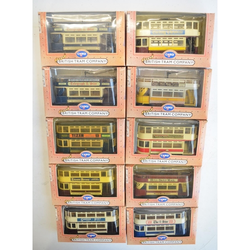 152 - Twenty boxed Corgi diecast 1/76 scale tram models to include British Tram Company and limited editio... 