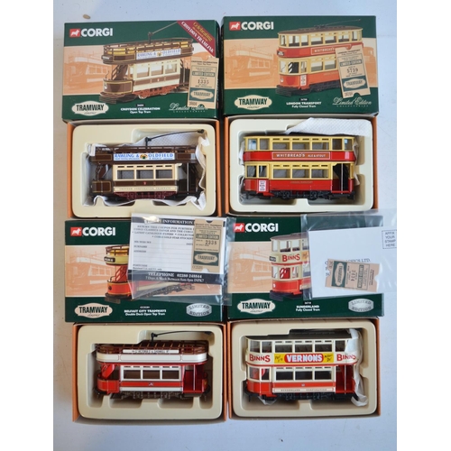 153 - Eighteen boxed Corgi diecast 1/76 scale tram models to include 14x limited edition Tramway Classics ... 