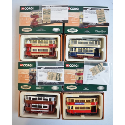 153 - Eighteen boxed Corgi diecast 1/76 scale tram models to include 14x limited edition Tramway Classics ... 