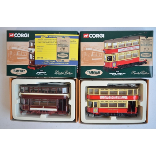 153 - Eighteen boxed Corgi diecast 1/76 scale tram models to include 14x limited edition Tramway Classics ... 