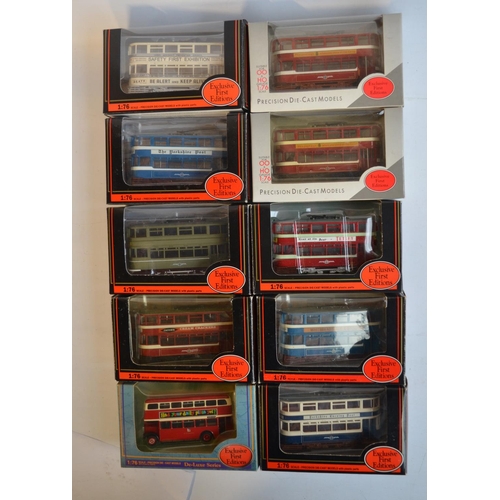 155 - Collection of mostly diecast tram models to include Matchbox limited edition framed cabinet exploded... 