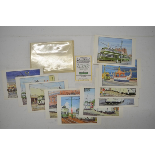 157 - Collection of tram related models, postcards and other ephemera to include a Charles D Forster tram ... 