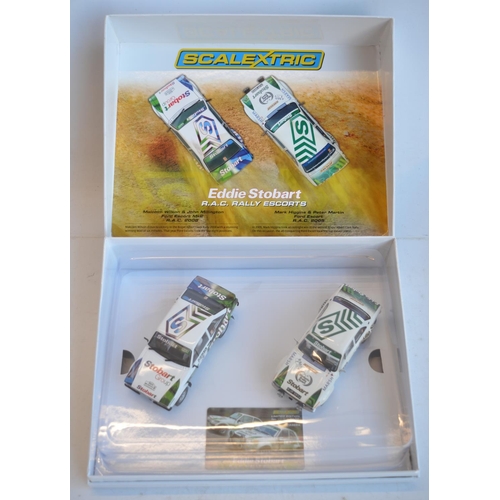 166 - Scalextric C3369A limited edition Eddie Stobart 2 car RAC Rally Escorts set, 1851/3500. Box and cont... 