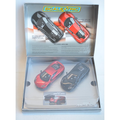 167 - Scalextric C3171A limited edition McLaren MP-4-121C 2 car racing set Jenson Button/Lewis Hamilton co... 