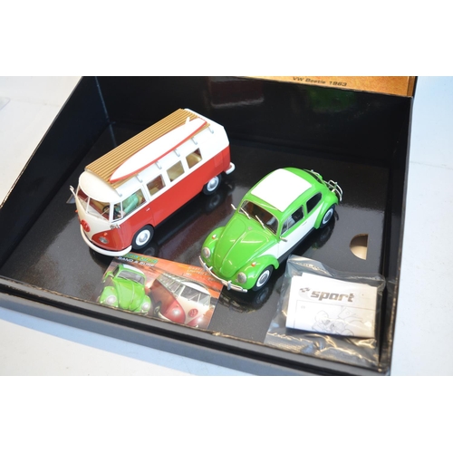 169 - Scalextric C3371A limited edition Sand & Surf 2 car racing set, 1248/2500, with VW Camper Van T1B an... 