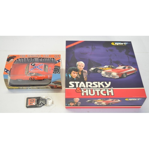 172 - Scalextric 2603A limited edition Starsky & Hutch 2 car racing set, 1313/6000 and Pioneer VDC#15 Duke... 