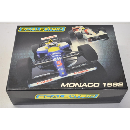 173 - Scalextric 2971A limited edition Monaco 1992 2 car racing set, 569/4500 with Ayrton Senna McLaren MP... 