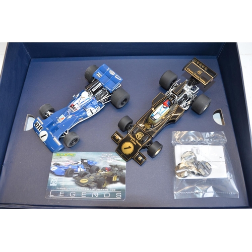 176 - Scalextric Legends C3479A limited edition Tyrrell 003 Vs Team Lotus Type 72E 2 car racing set, 1833/... 