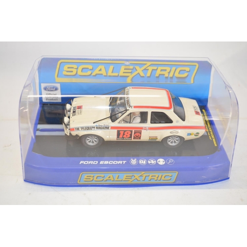 189 - Three as new/never run Scalextric Ford Escort MkI rally cars to include C3212 1969 Broadspeed, C2920... 