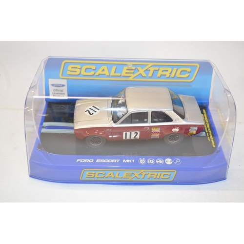 189 - Three as new/never run Scalextric Ford Escort MkI rally cars to include C3212 1969 Broadspeed, C2920... 