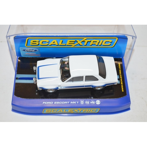 191 - Six Scalextric Ford Escort MkI slot car models to include C2643 RS 1600, C2757 RS 1600 Timo Makinen ... 