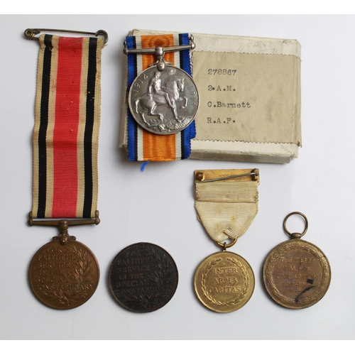 534 - Two medals for faithful service in the Special Constabulary to William E Grace, and Arthur Lockey, W... 