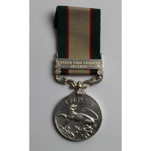 536 - India General Service Medal 1936-37. Clasp, North West Frontier to 5575A Rifleman Chan Drabir Gurung... 