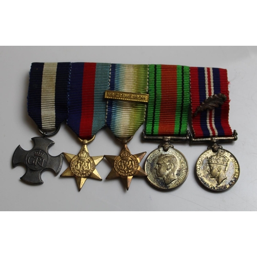 538 - Set of five WWII miniature medals (unknown recipient) Distinguished Service Cross, 1939-45 Star, Atl... 