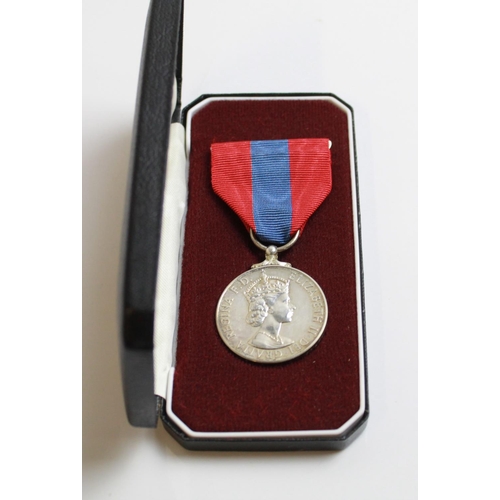 550 - Imperial Service Medal to Mrs Molly Roughley. In original box, letter of notification, photo and fra... 