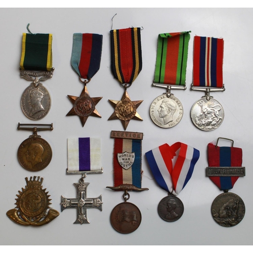 553 - Collection of Medals. 193945 Star, Burma Star, War Medal 39-45, Defence Medal, Efficient Service Med... 