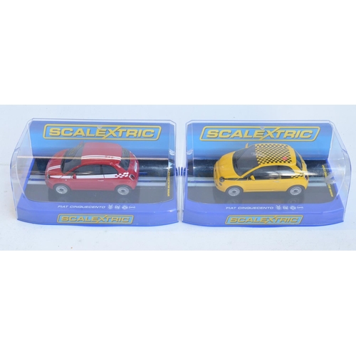 197 - Eight 1/32 scale racing slot cars to include 4x Scalextric Mini Coopers (C3073, C2992, C2911 Nixon A... 