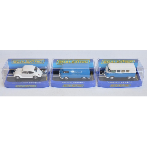 200 - Two Scalextric Volkswagen vans to include C3395 Camper Van Type 1b and C3645 Panel Van Type 1b Chuck... 