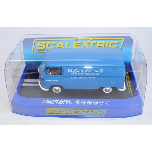 200 - Two Scalextric Volkswagen vans to include C3395 Camper Van Type 1b and C3645 Panel Van Type 1b Chuck... 