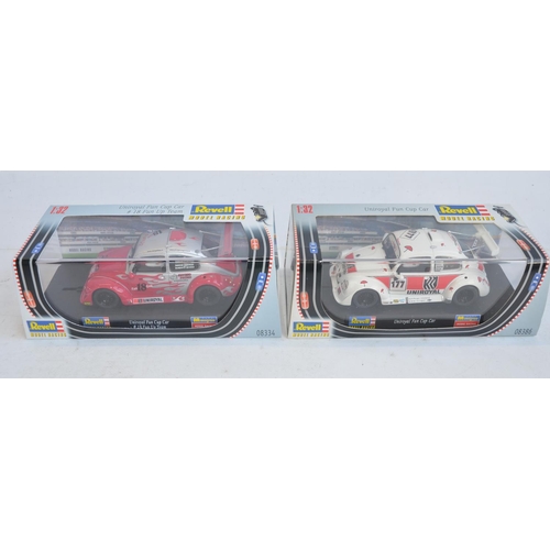 Seven Revell Model Racing 1 32 scale racing Beetle slot car models to include 08312 08327 08328 0