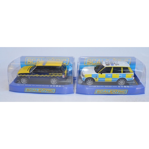 204 - Collection of 10x 1/32 scale slot car models to include C2808 Police Range Rover, C2877 HM Coastguar... 