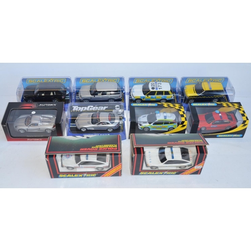 204 - Collection of 10x 1/32 scale slot car models to include C2808 Police Range Rover, C2877 HM Coastguar... 