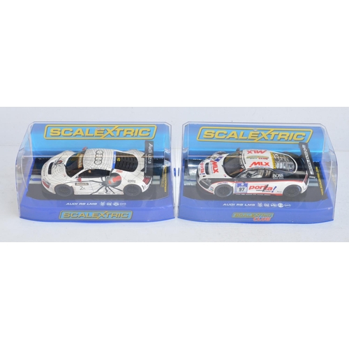 205 - Six 1/32 scale Scalextric racing slot car models to include 4x Lotus Exige, C3509 V6 Cup R Orange, C... 